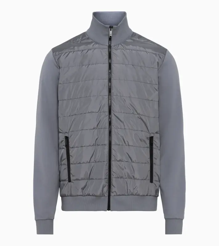 PORSCHE DESIGN Hybrid cardigan Svetr kardigan ze dvou materiálů a na zip antracitově šedá