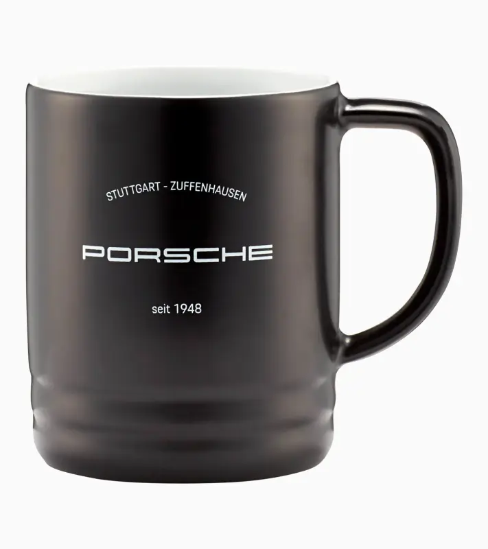 Porsche Cup Black Essential Hrníček na čaj nebo kávu z porcelánu černá