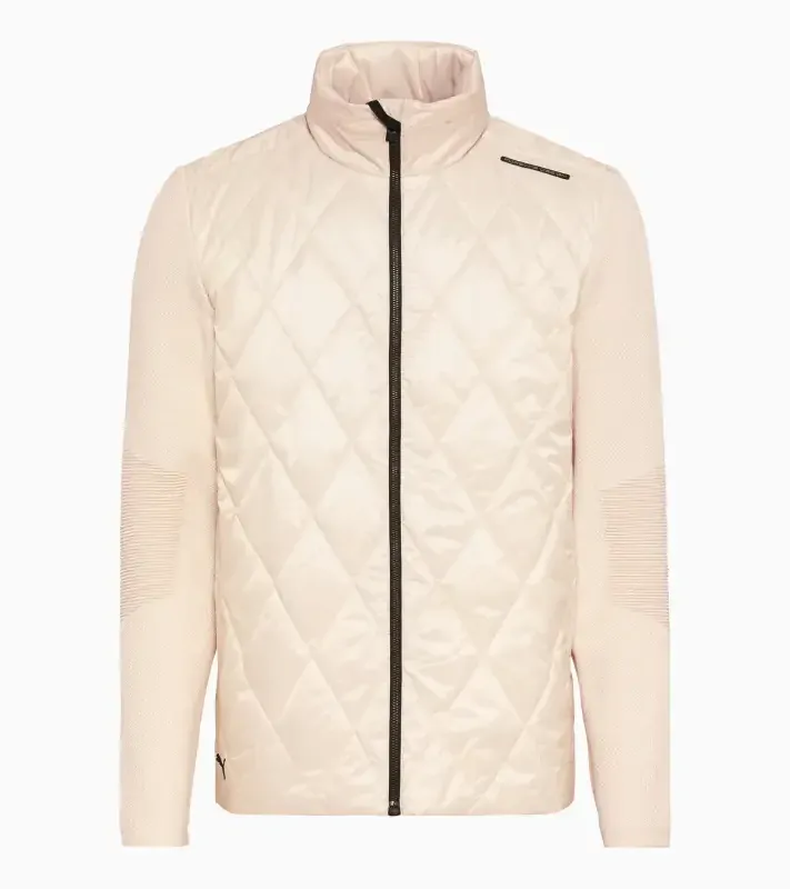 PORSCHE DESIGN Hybrid jacket Bunda prošívaná s pletenými rukávy a kapucí alpská bílá