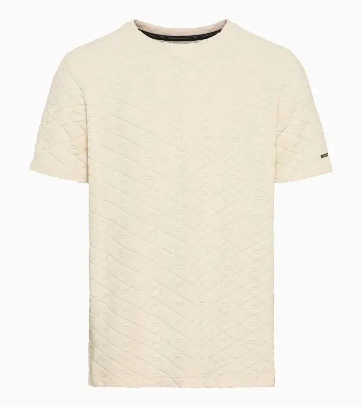 PORSCHE DESIGN Summer T-shirt Tričko s výstřihem ke krku a reliéfním vzorem alpská bílá