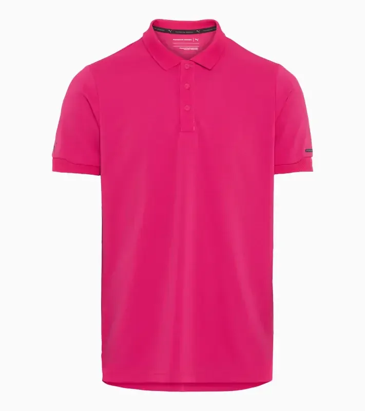 PORSCHE DESIGN Men's Polo Shirt Polokošile tričko s límečkem a knoflíčky granátová růže
