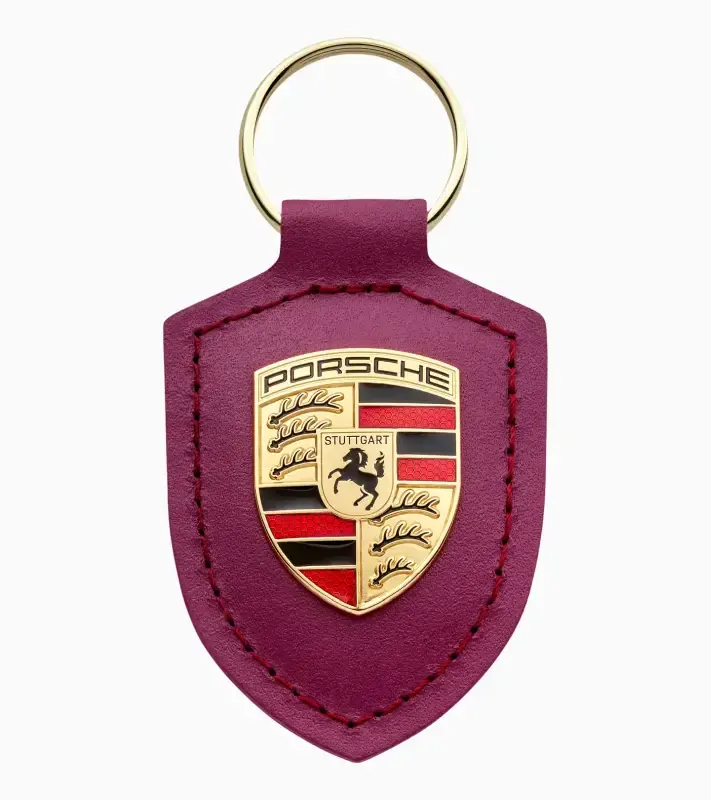 Porsche Crest Keyring Přívěsek na klíče vínová červená