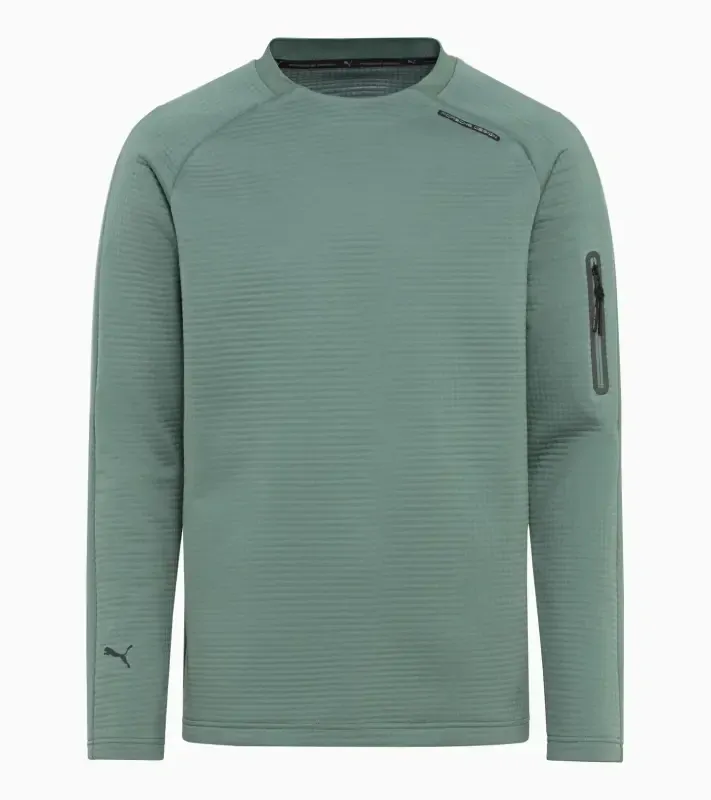 PORSCHE DESIGN Crew neck sweatshirt Svetr volnočasový sportovní eukalyptová zelená
