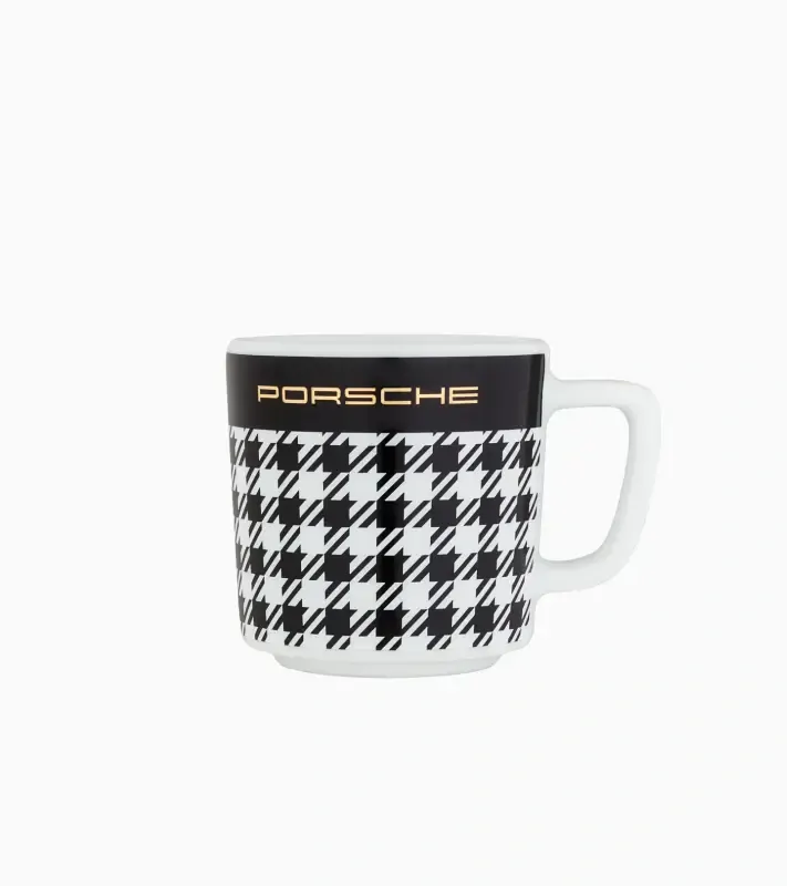 PORSCHE Collector's espresso cup no.7 Pepita Šálek na kávu 90ml černobílá pepita