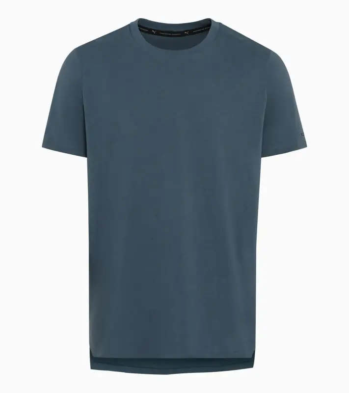 PORSCHE DESIGN Essential T-shirt Tričko sportovní s kulatým výstřihem a logem petrolejově zelenomodrá