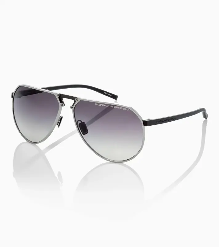 PORSCHE DESIGN Sunglasses P´8938 Hexagon Sluneční brýle černotitanové se skly v šedomodrém gradientu