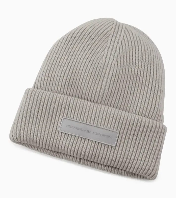 PORSCHE DESIGN Cashmere Beanie Čepice zimní z kašmíru a merina světle šedá