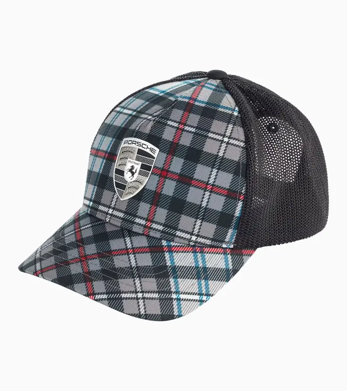 PORSCHE Cap 50Y Turbo Čepice kšiltovka kostkovaný vzor černá