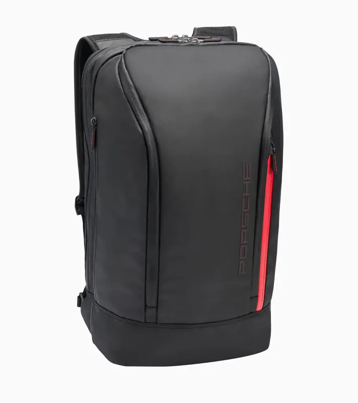 PORSCHE Urban 2 in 1 Travel Bag Taška cestovní volnočasová černá s červenými detaily