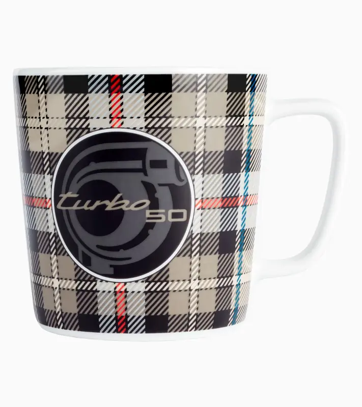 PORSCHE Collector's cup no.8 50Y Turbo Limited Hrnek 500ml s tartanovým vzorem