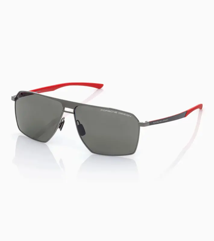 PORSCHE DESIGN Sunglasses P´8977 Sluneční brýle z uhlíkových vláken červenošedé s kouřovými polarizovanými skly