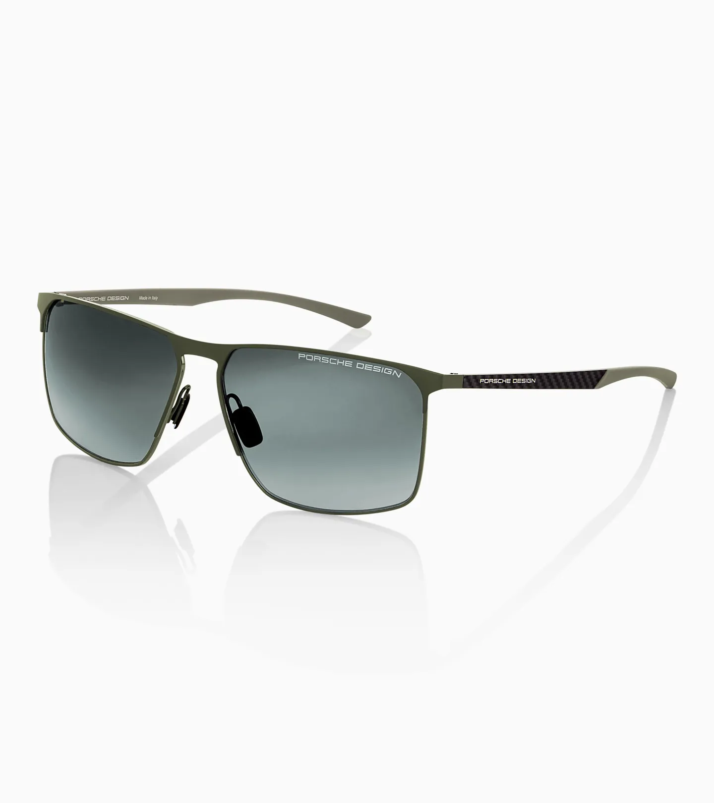 PORSCHE DESIGN Sunglasses P´8964 Sluneční brýle z uhlíkových vláken zelenošedé polarizovaná šedomodrá skla v gradientu