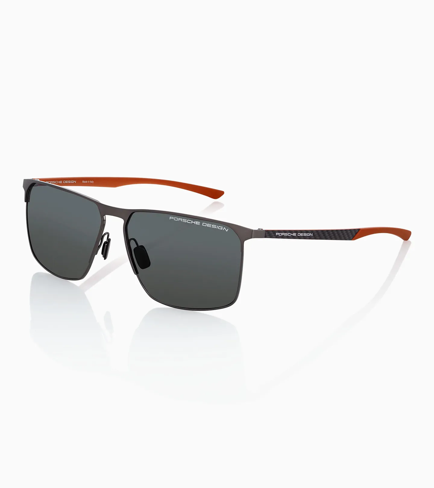 PORSCHE DESIGN Sunglasses P´8964 Sluneční brýle z uhlíkových vláken šedočervené polarizovaná šedá skla v gradientu