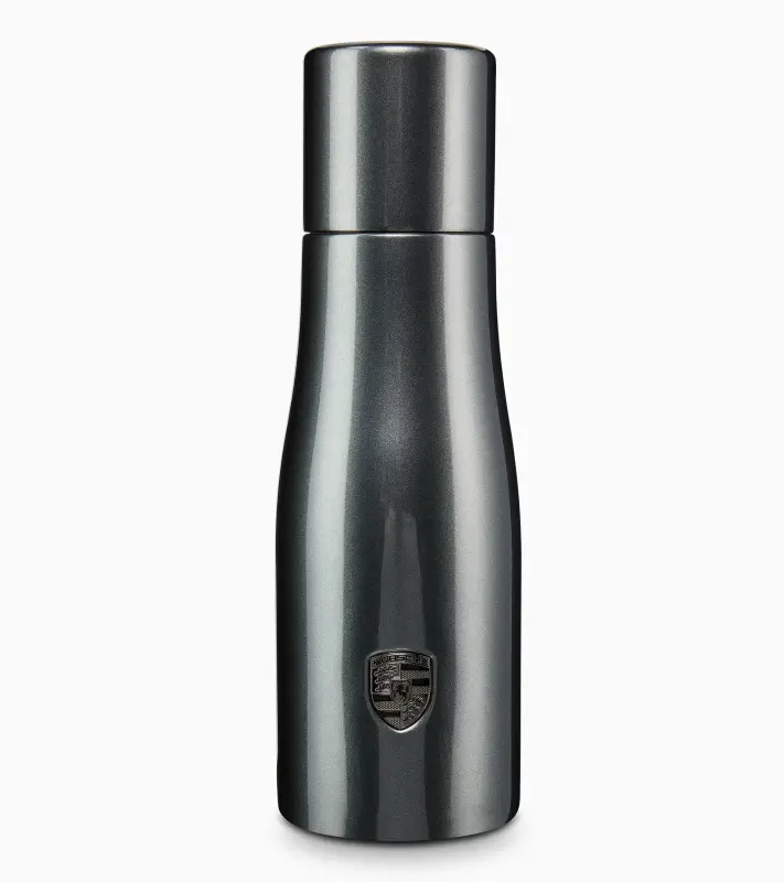 PORSCHE Thermally insulated bottle Termo láhev dvoustěnná šedá metalíza