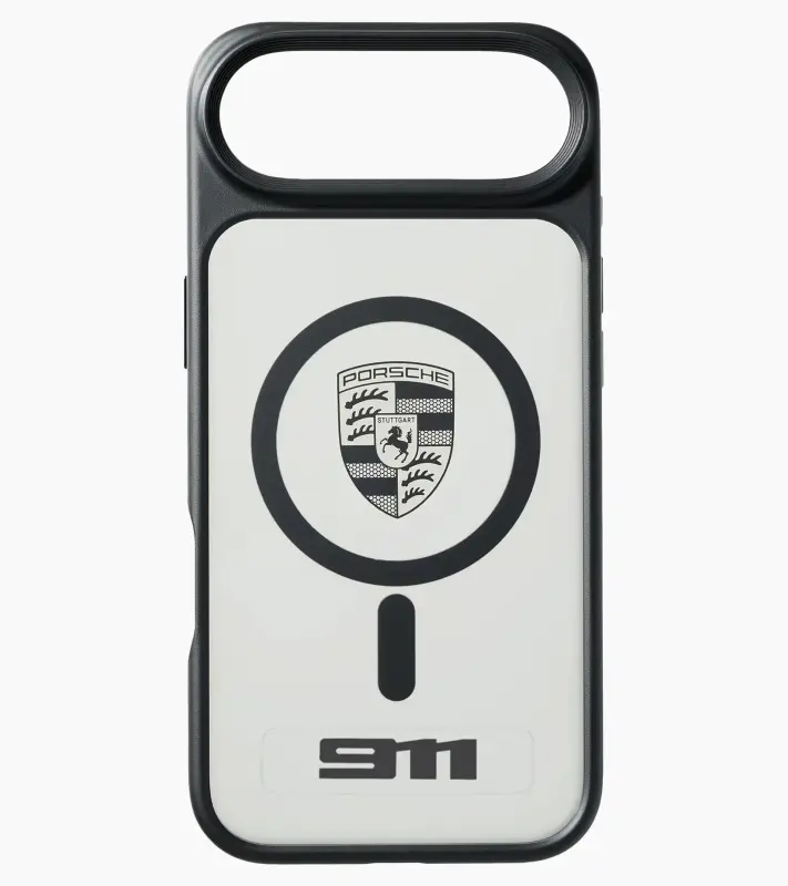 PORSCHE Snap-on case for iPhone® 17 Air Kryt mobilního telefonu iPhone 17 Air se znakem Porsche černý hliníkový rámeček