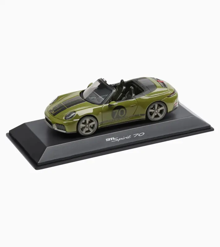 PORSCHE 911 GT3 Spirit 70 Model 1:43 provedení cabrio v olivově zelené