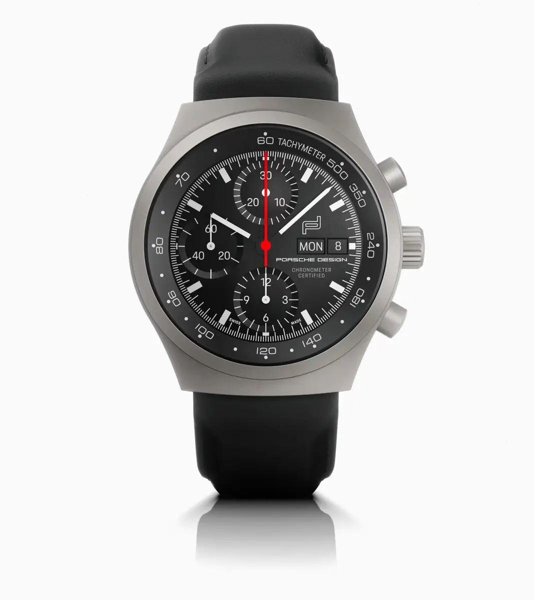 Porsche Design Chronograph 1 – All Titanium Numbered Edition hodinky s černým řemínkem