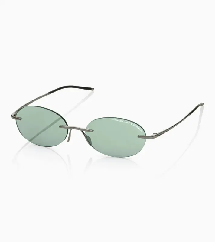 PORSCHE DESIGN P´86017 Sunglasses Liquid Titanium #7 Sluneční brýle bezrámečkové uni šedé se světle olivovými skly