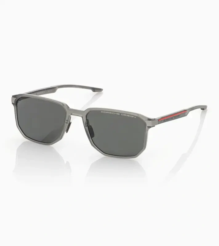 PORSCHE DESIGN P´86011 Sunglasses Neo Blade #1 Sluneční brýle charakteristických tvarů a barev. Šedočervené s tmavě šedými polarizovanými skly.