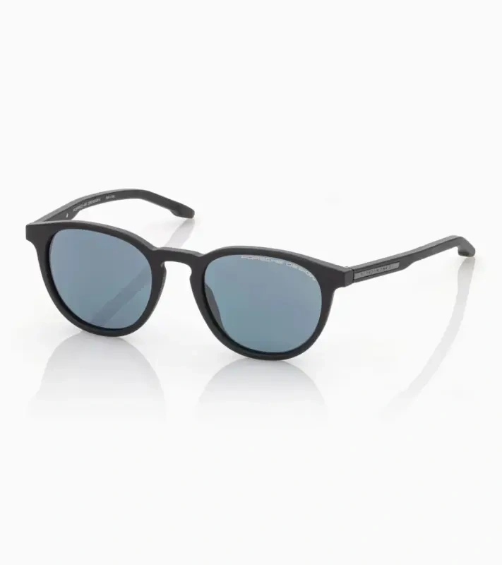 PORSCHE DESIGN P´86025 Sunglasses EDITION A #2 Uni Sluneční brýle nadčasového klasického tvaru černé se světle modrými skly