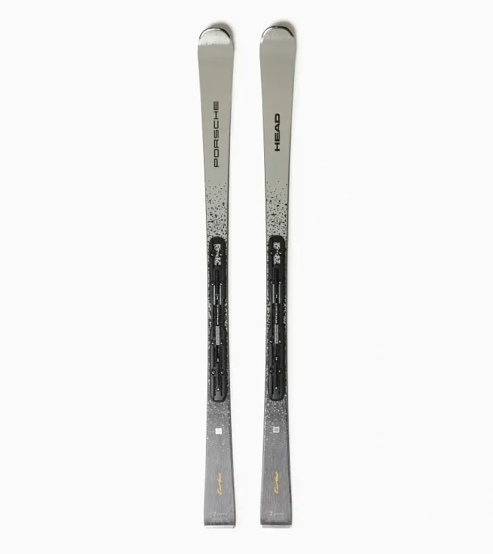PORSCHE x HEAD 7 Series Adventure skis Sjezdové lyže dynamické slalomové s vázáním a dřevěným jádrem šedočerné