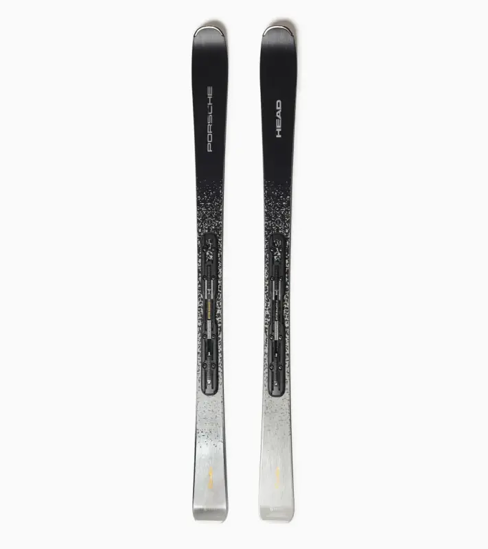 PORSCHE x HEAD 8 Series Adventure skis Sjezdové lyže dynamické pro střední oblouk s vázáním a dřevěným jádrem černošedé