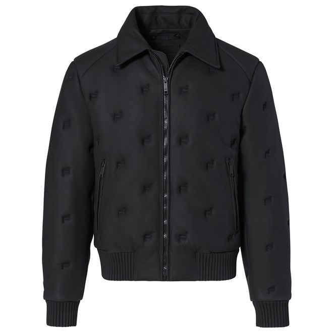 Porsche Design ICON LEATHER JACKET Bunda bomber kožená s jehnětinovým límcem