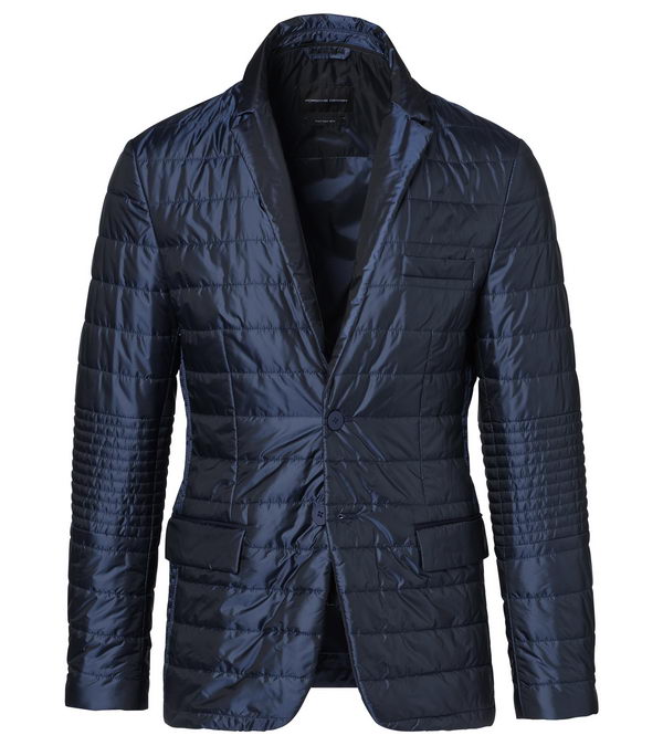 Porsche Design SUMMER OMBRE QUILTED BLAZER Prošívaný blejzr navy blazer/jet black námořní modrá/černá