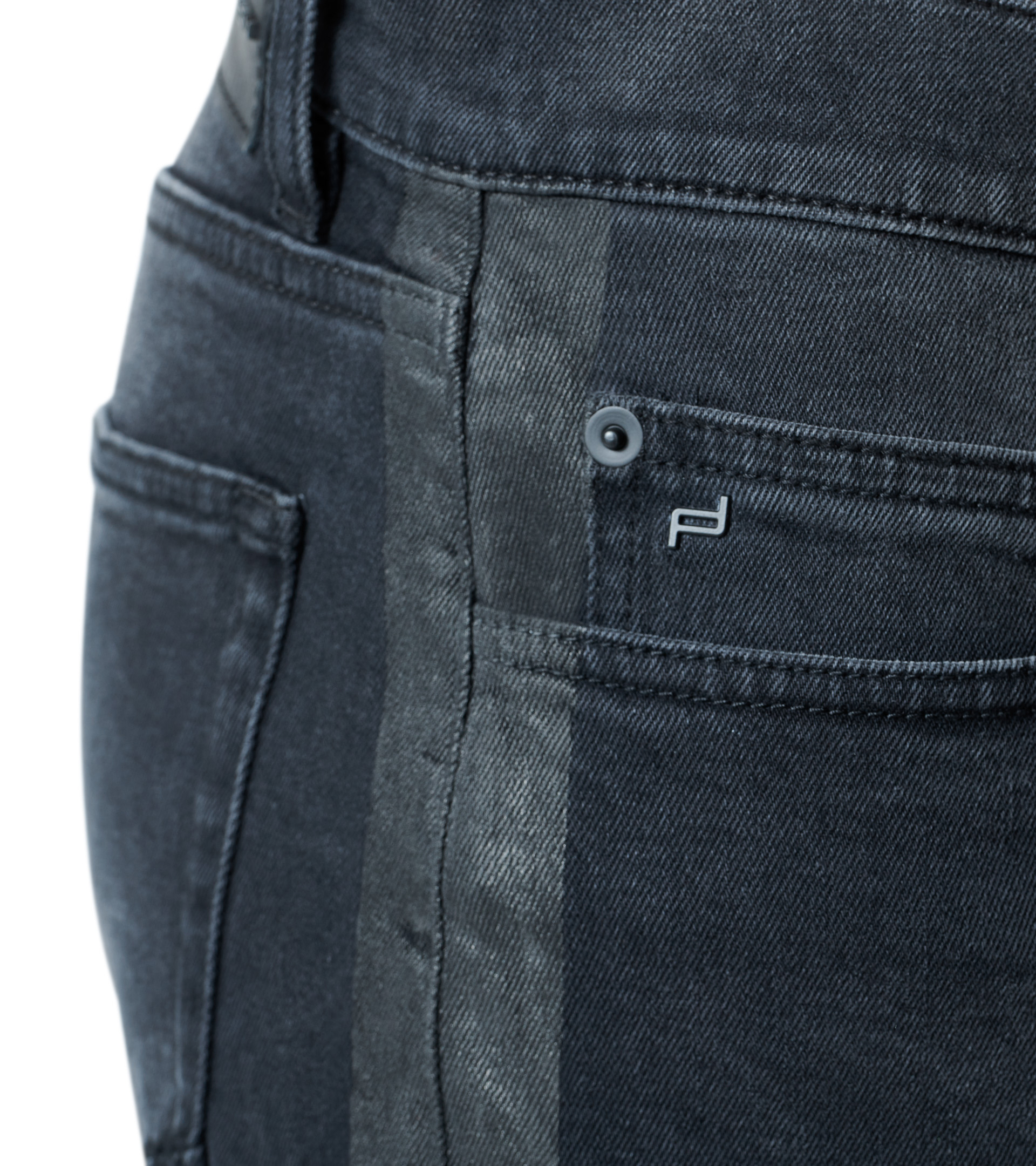 Striped Motox Denim jeans černé