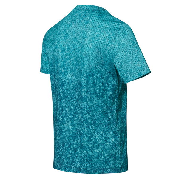 Porsche Design None Pollution Printed Tee Tričko bavlněné s potiskem svítivě tyrkysová neon mint ombré