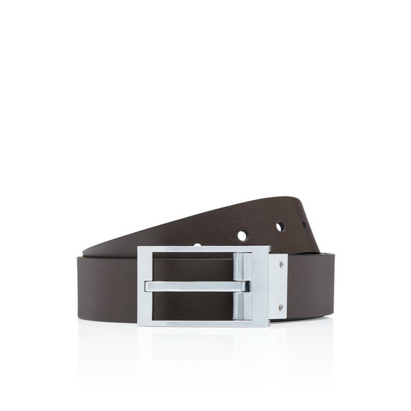 Porsche Design Business Belt Reversible 35 Opasek oboustranný délka 110 cm, šířka 3,5 cm, tmavě hnědá a černá, broušený chrom