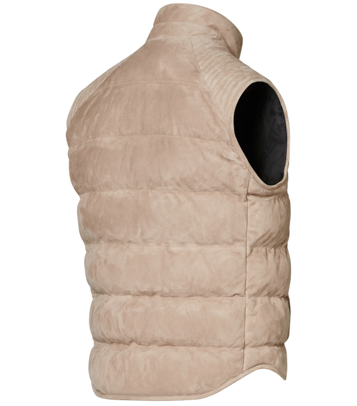 Porsche Design PADDED GOAT SUEDE VEST luxusní vesta béžová