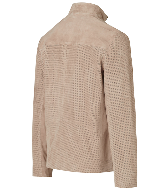 Porsche Design  PERFORATED GOAT SUEDE LEATHER JACKET exkluzivní kožená bunda béžová