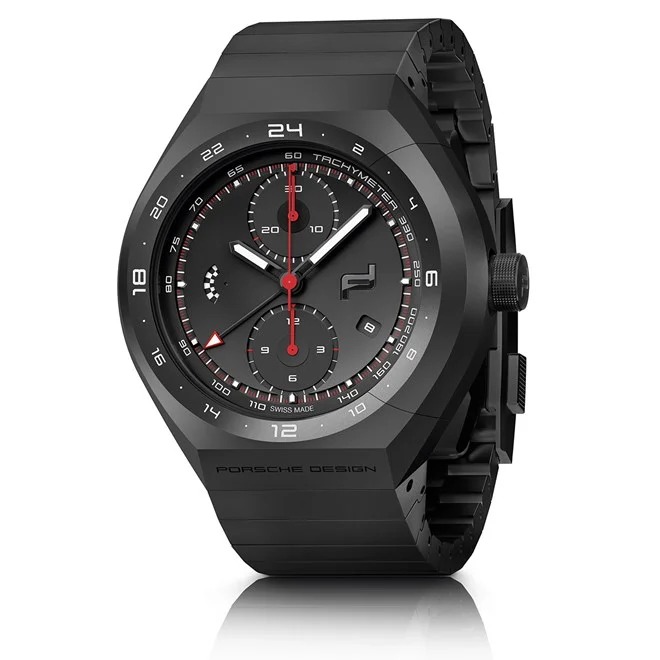 Porsche Design MONOBLOC ACTUATOR 24H Chronograph All black hodinky celé černé
