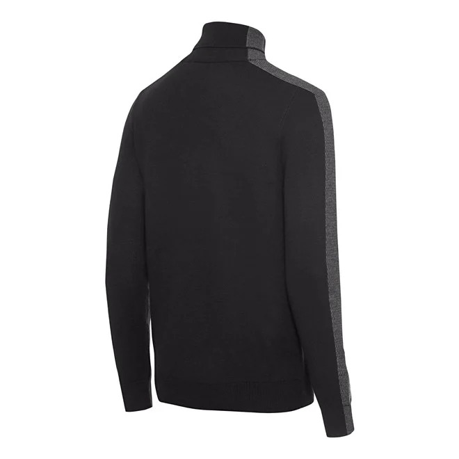 Porsche Design STRIPED TURTLE NECK SWEATER SWEATER Svetr ke krku černá jet black melange