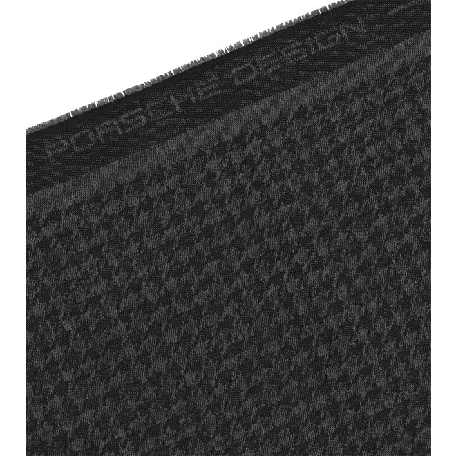Porsche Design PEPITA BUSINESS SCARF Šála kostkovaná šedá černá jet black asphalt