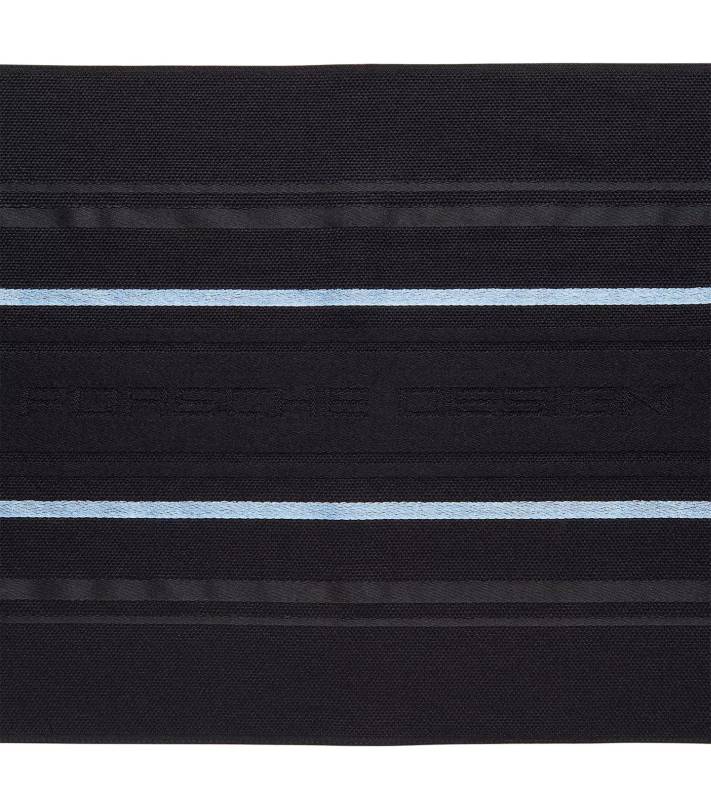 PORSCHE DESIGN Business Racing Striped Scarf Šála černá modré pruhy
