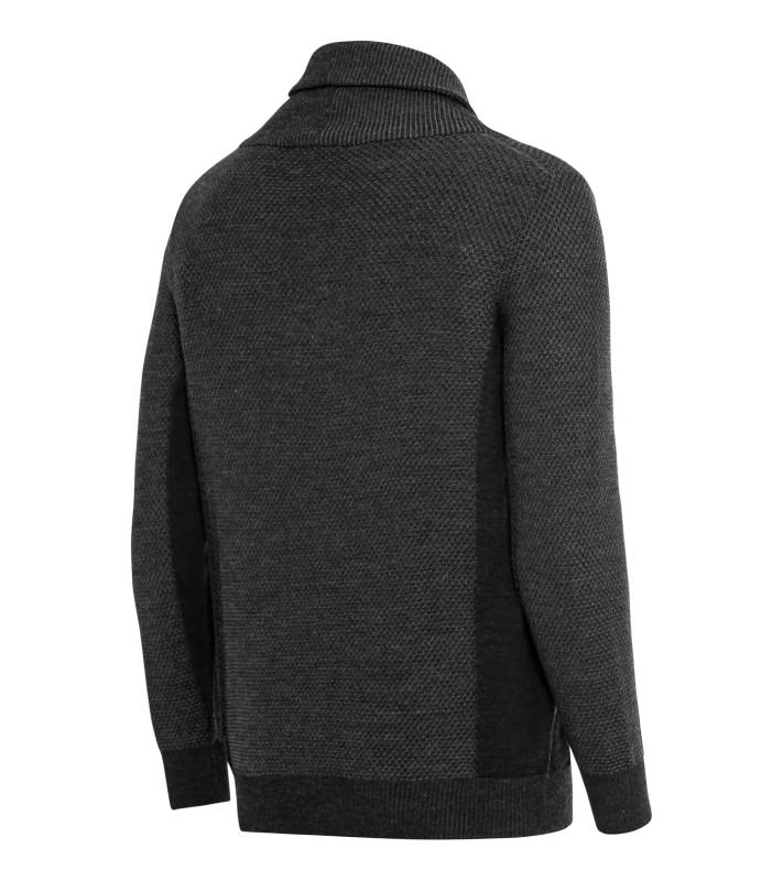 PORSCHE DESIGN Shawl Collar Sweater Svetr se šálovým límcem černý