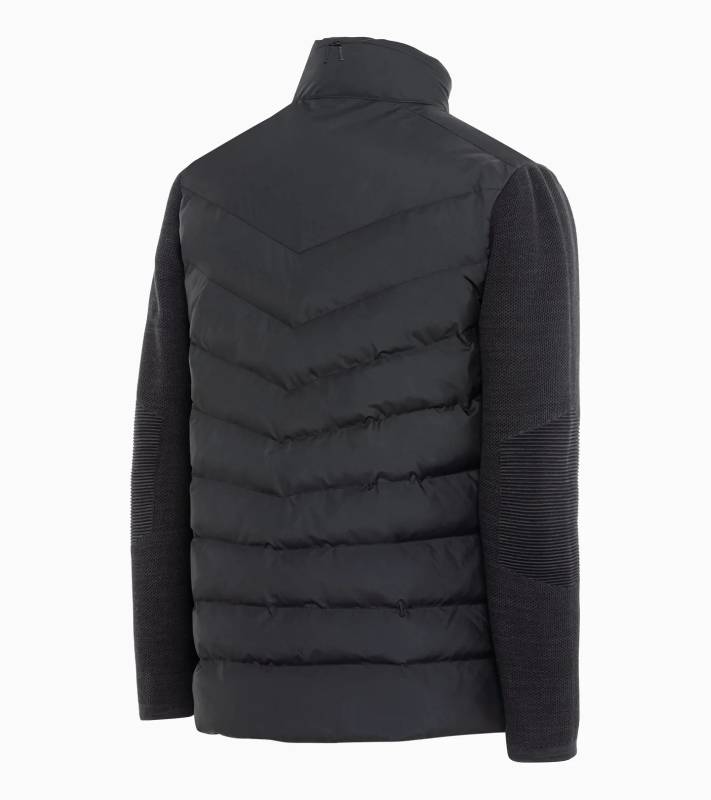 PORSCHE DESIGN Hybrid Jacket Volnočasová prošívaná bunda s pletenými rukávy černá
