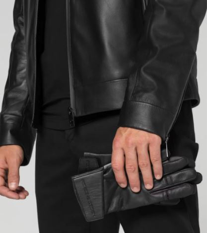 PORSCHE DESIGN Active Leather Gloves Sportovní funkční rukavice černé