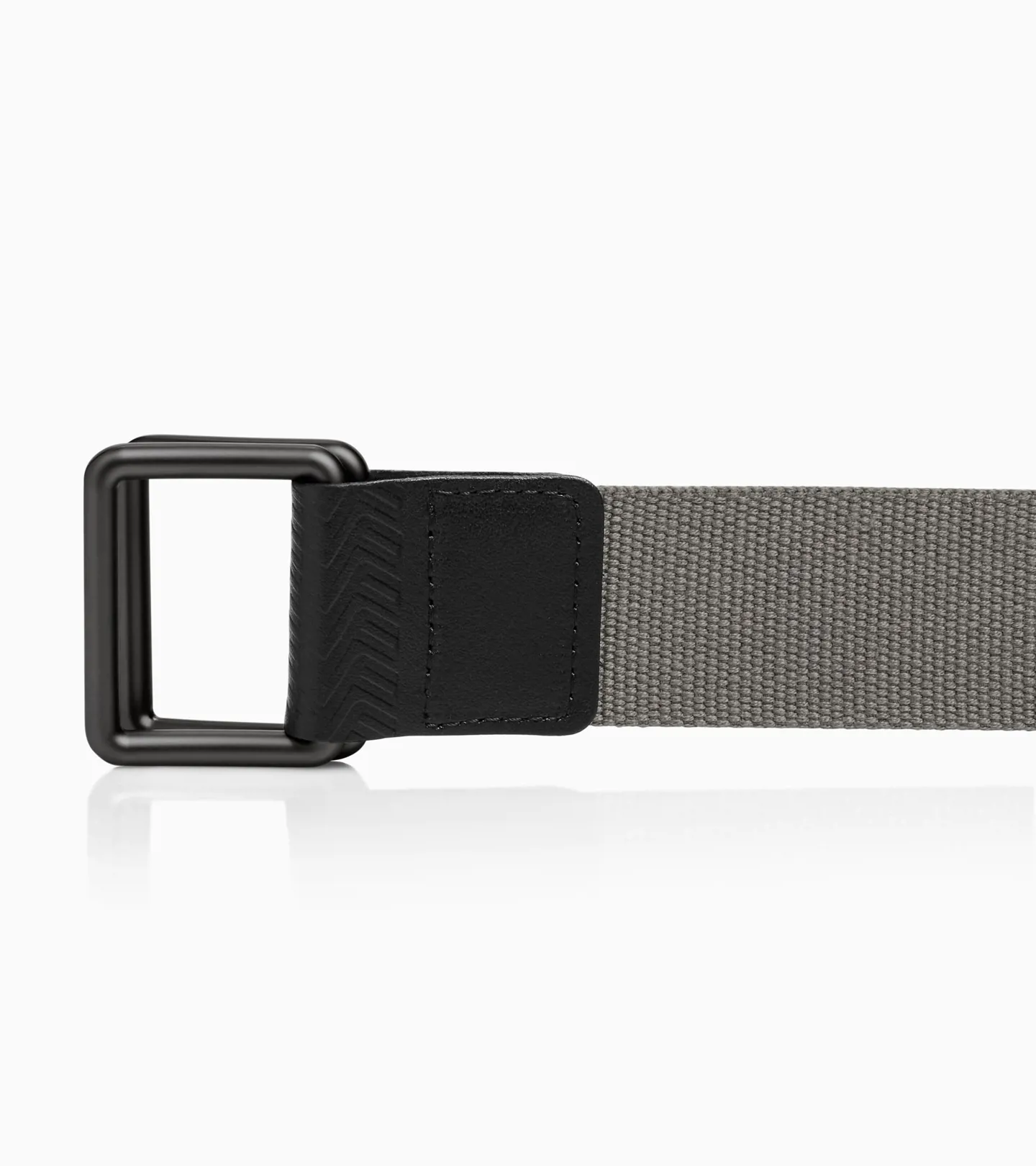 PORSCHE DESIGN Casual Double Ring Buckle Belt Módní ležérní pásek s dvojitou kroužkovou přezkou šedý šířka 4 cm