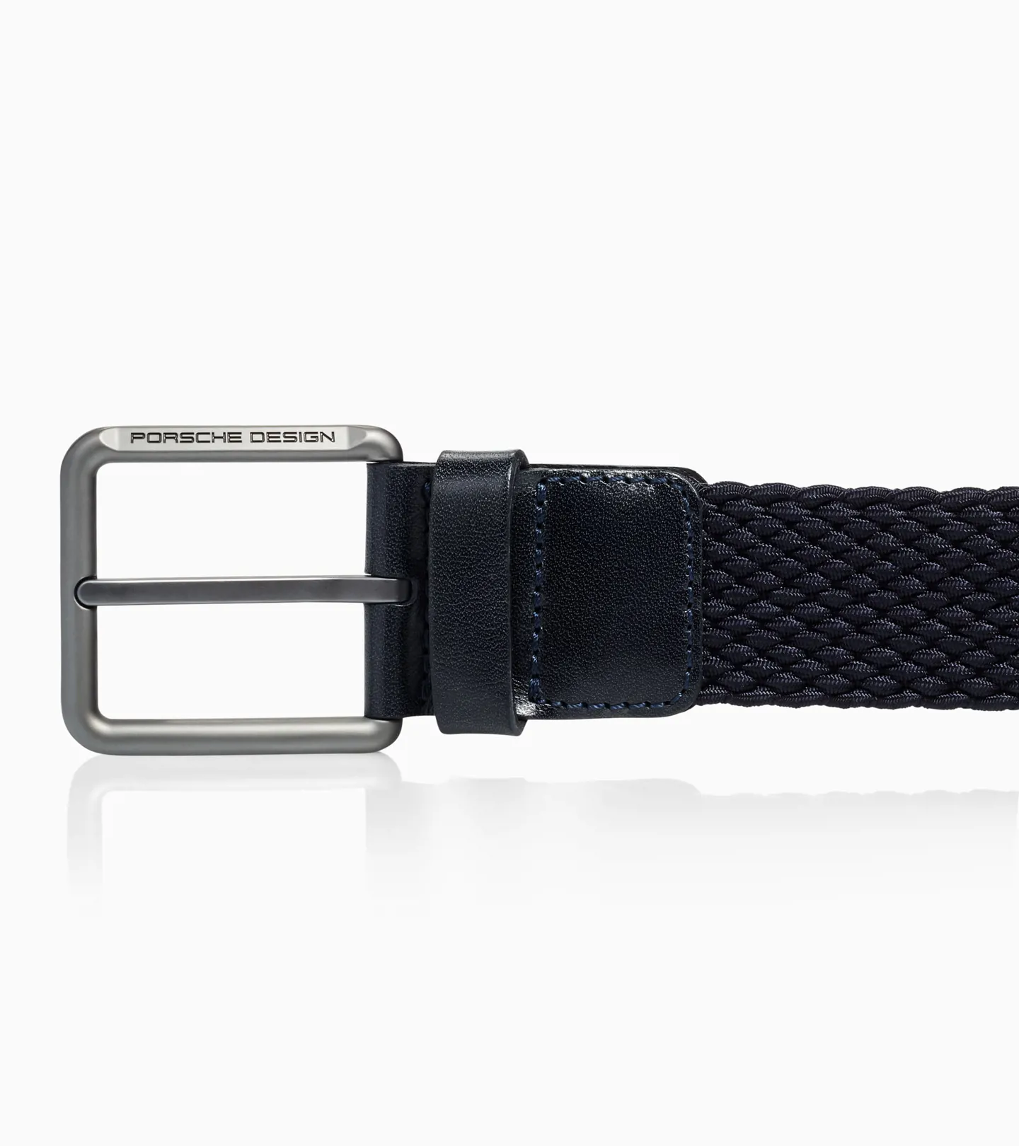 PORSCHE DESIGN Casual Pin Buckle Chino Belt Módní ležérní pásek se sponou tmavě modrý šířka 4 cm