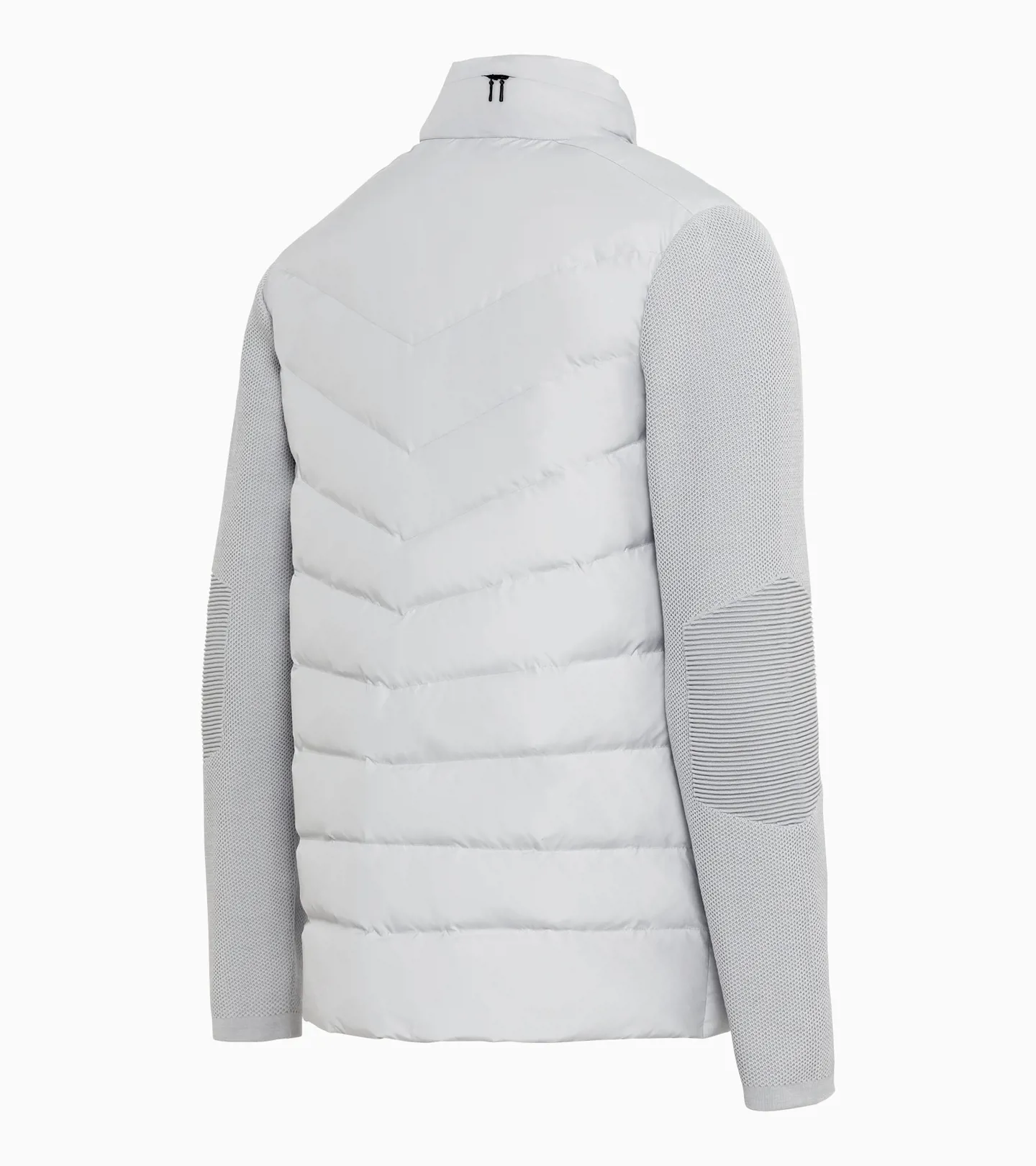 PORSCHE DESIGN Hybrid Jacket Volnočasová prošívaná bunda s pletenými rukávy popelavě šedá