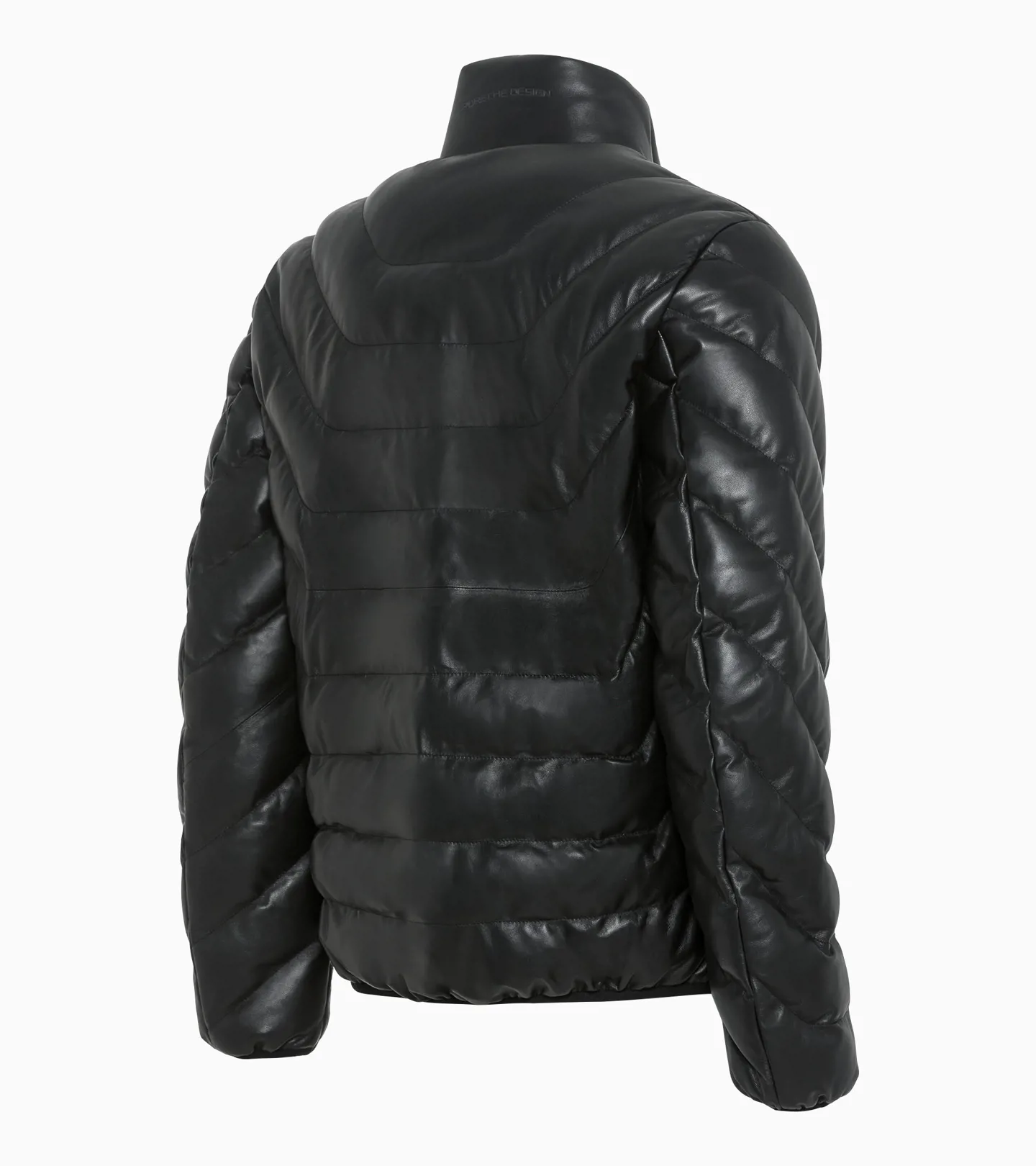 PORSCHE DESIGN Athleisure padded leather jacket Bunda kožená prošívaná módní černá