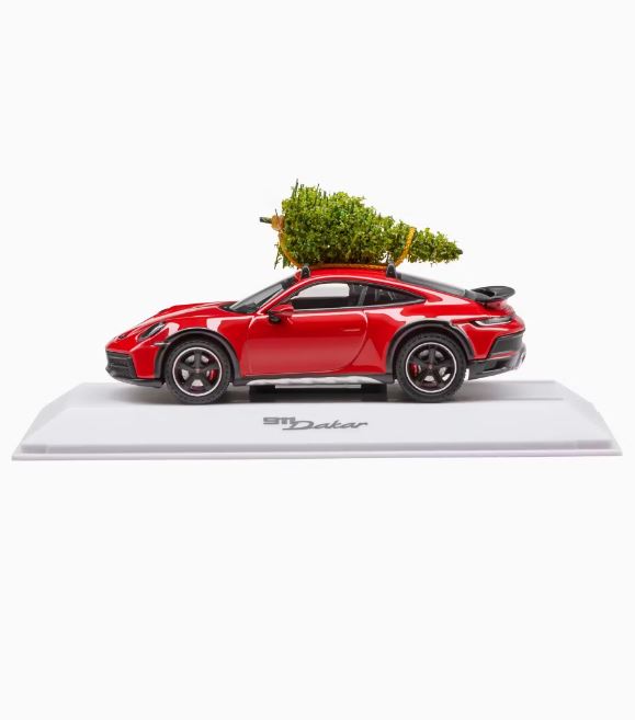 PORSCHE 911 Dakar (992) with Christmas tree Model 1:43 s vánočním stromečkem červená