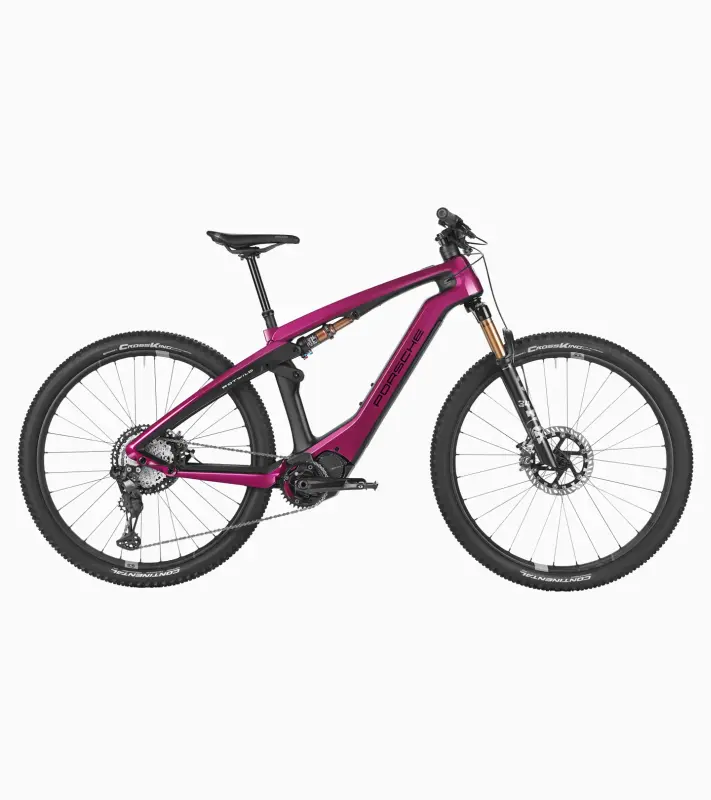 PORSCHE eBike Cross Performance EXC Jízdní horské elektrokolo karbonový rám vínová