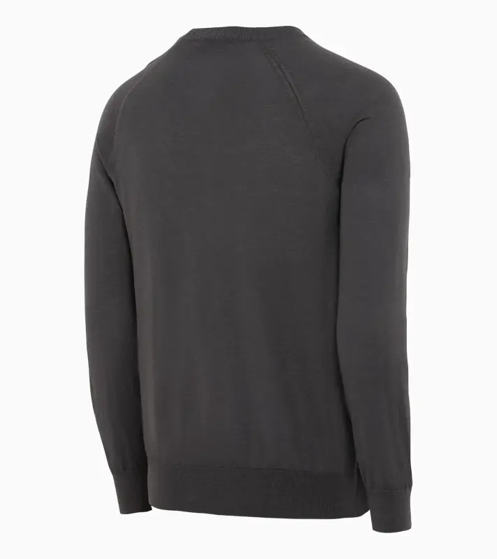 PORSCHE DESIGN Crew neck pullover Svetr pulovr s kulatým výstřihem asfaltově šedá
