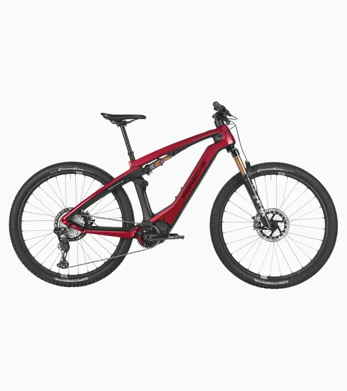 PORSCHE eBike Cross Performance EXC Jízdní horské elektrokolo karbonový rám karmínová červeň