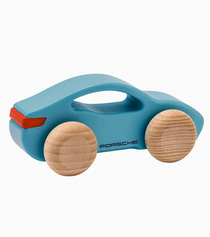 PORSCHE Wooden Car Taycan Autíčko ze dřeva světle modrá
