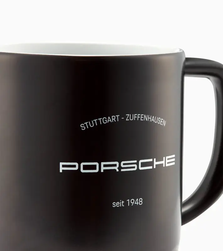 Porsche Cup Black Essential Hrníček na čaj nebo kávu z porcelánu černá